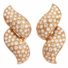 Diamond Gold Clip-Back Earrings 9