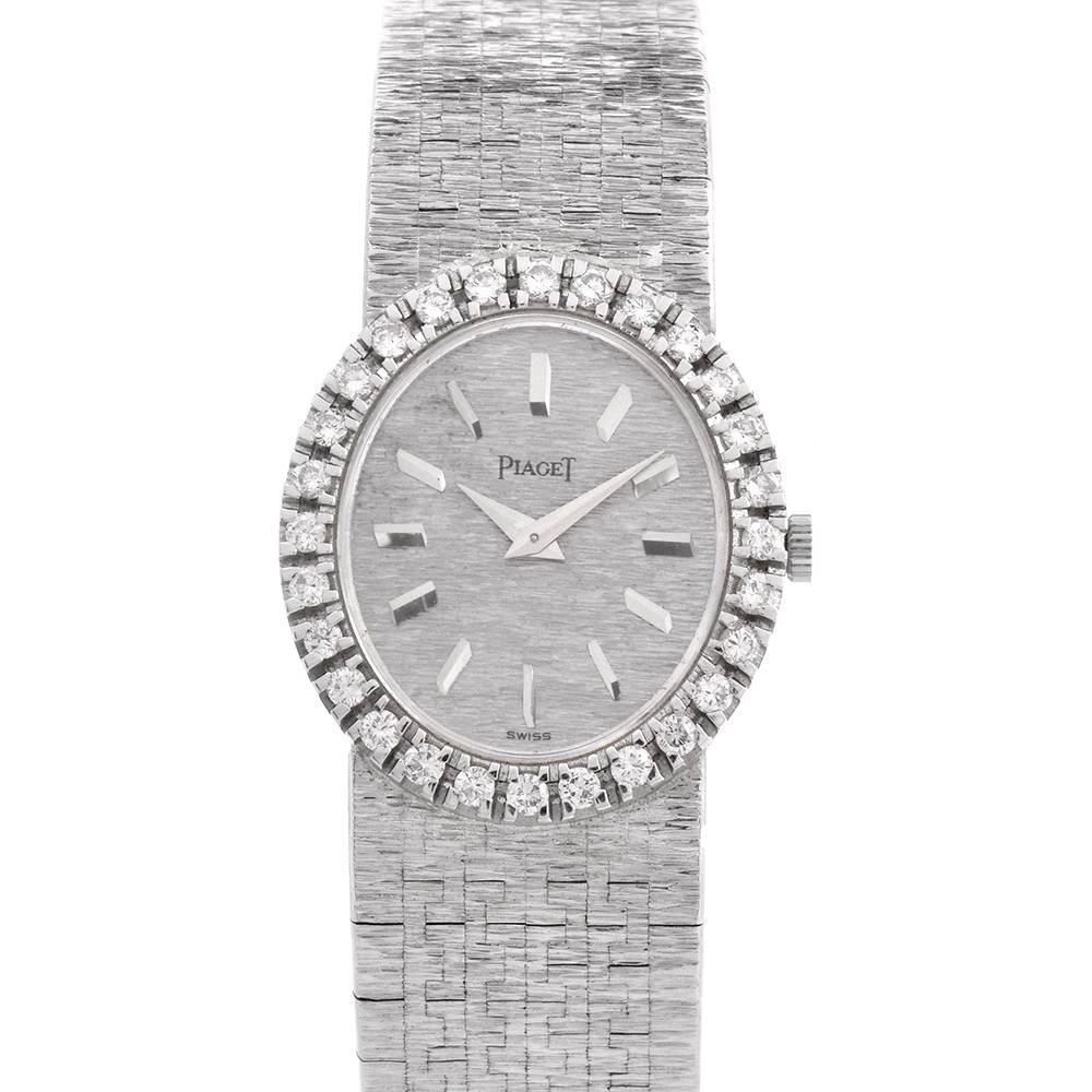 Women's Piaget Ladies White Gold Diamond Wristwatch Model 9814 / 221592