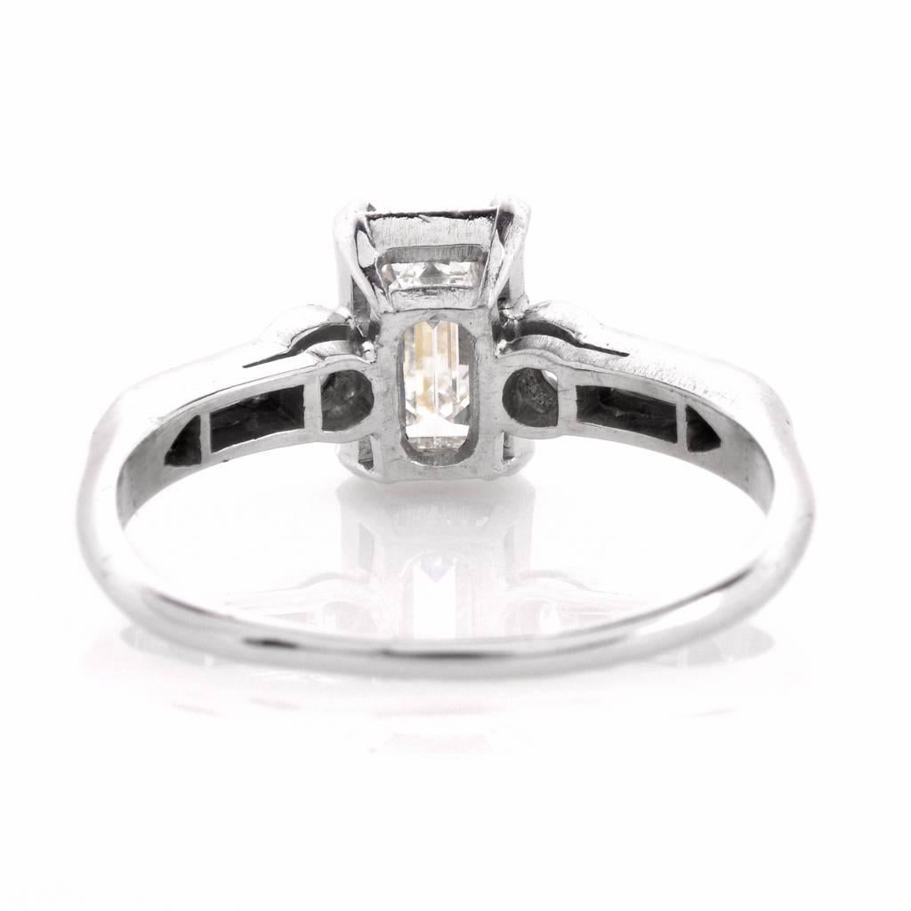 Women's 1960s Classic Diamond Platinum Engagement Ring