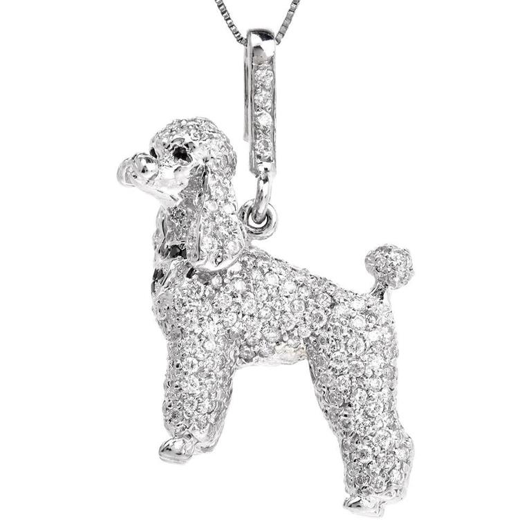 gold poodle necklace