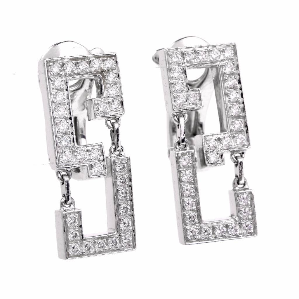 Cartier Le Baiser du Dragon Diamond Gold Earrings In Excellent Condition In Miami, FL