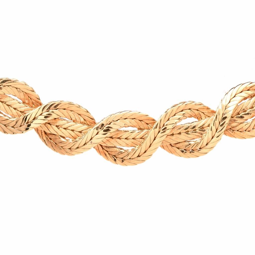 Mario Buccellati Yellow Gold Woven Collar Necklace 1