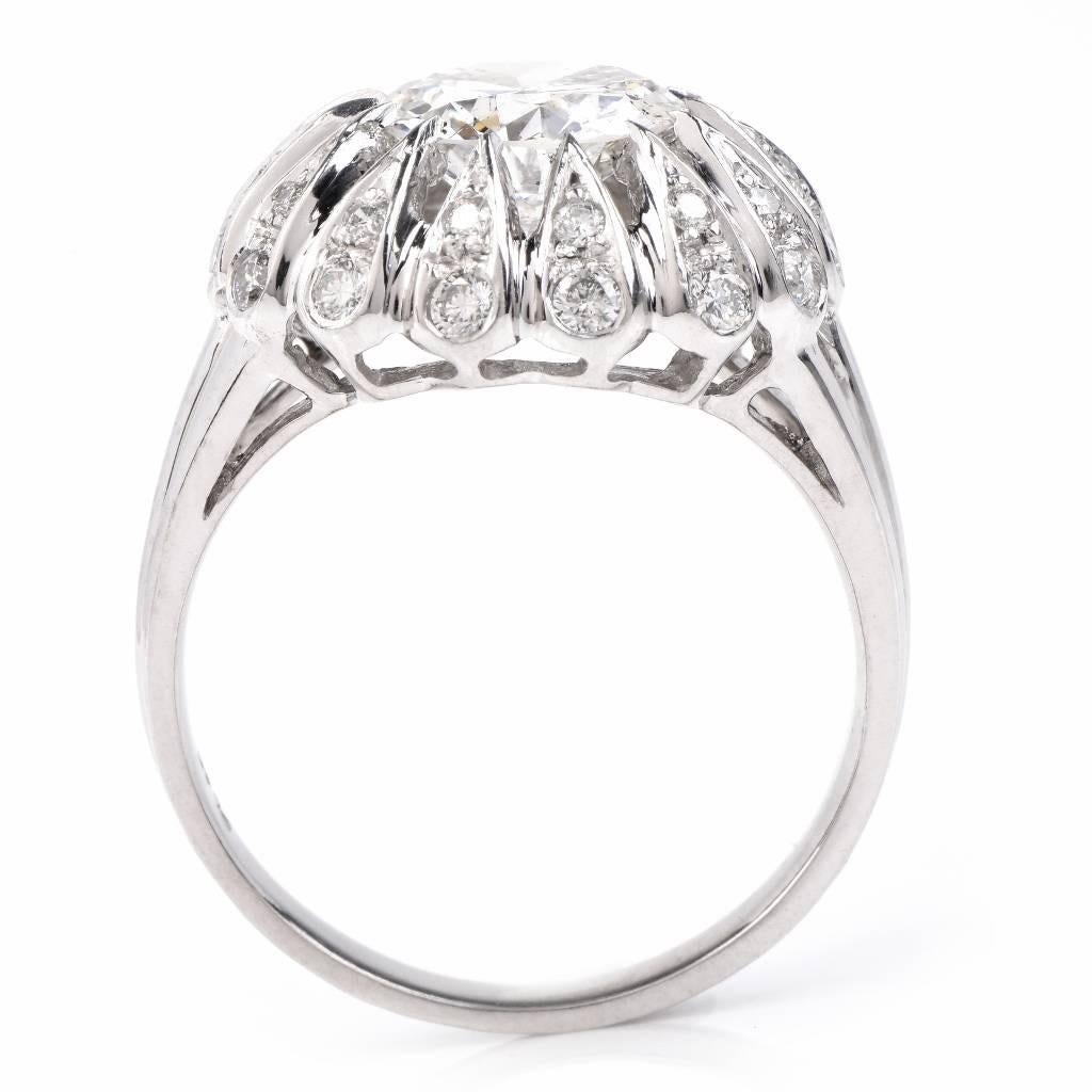 2.24 Carat Diamond Platinum Engagement Ring 2