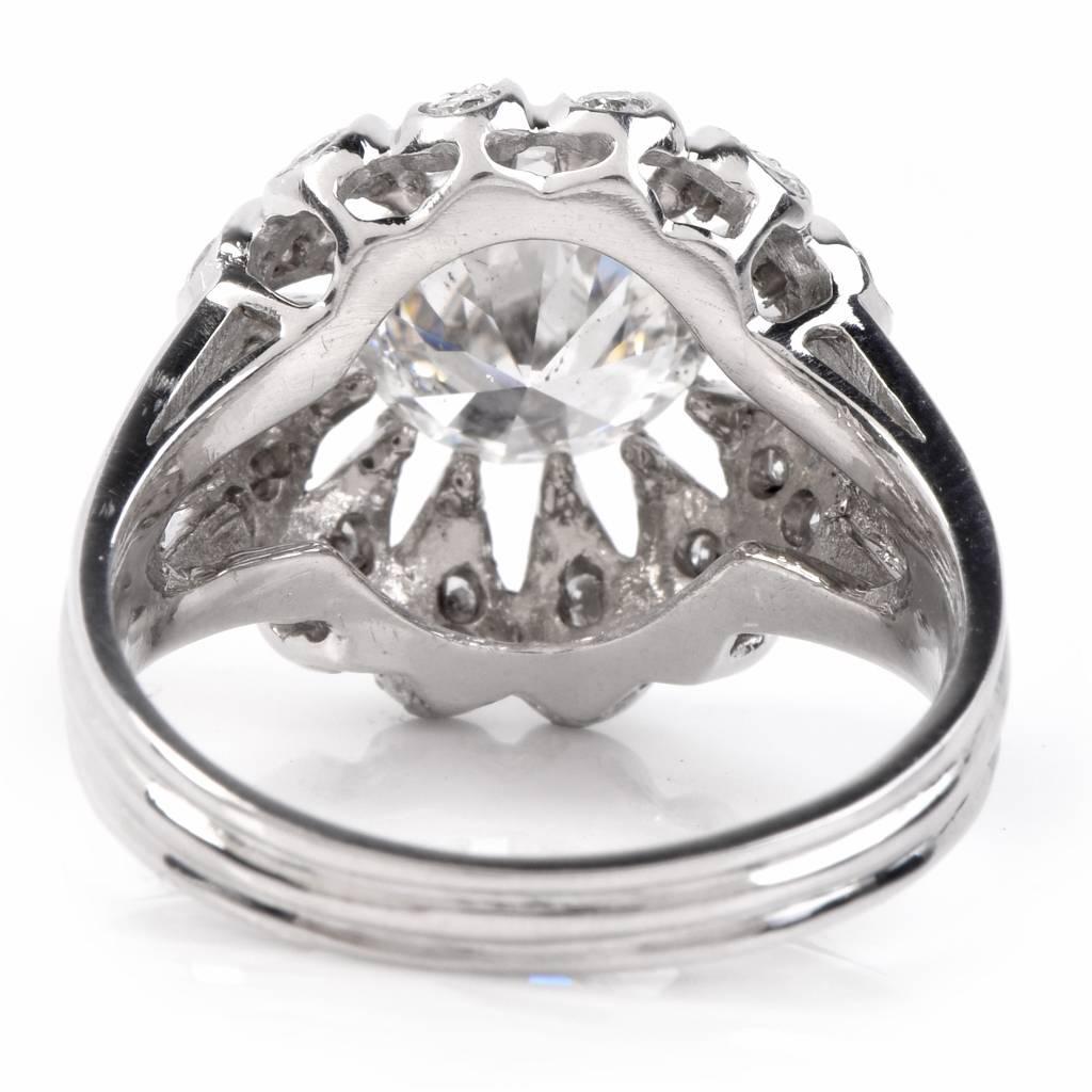 2.24 Carat Diamond Platinum Engagement Ring 3