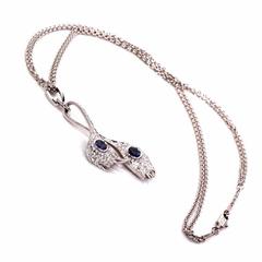 Carrera y Carrera Peacock Collection Diamond Tanzanite Gold Pendant Necklace