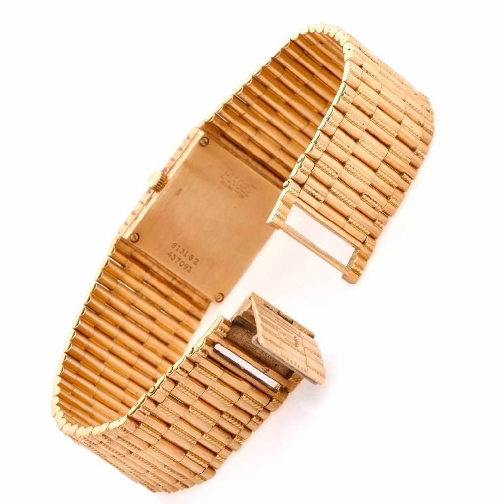 Piaget Yellow Gold Diamond quartz Wristwatch Ref 8131   2