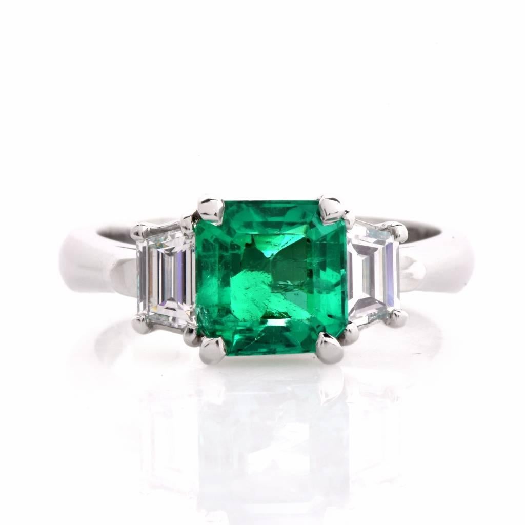 emerald asscher cut ring