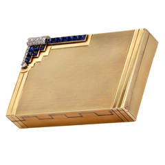 Sapphire Diamond Gold Compact Box 7
