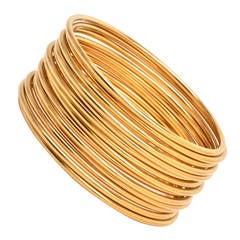 Stackable Gold Bangle Bracelets Set of 12