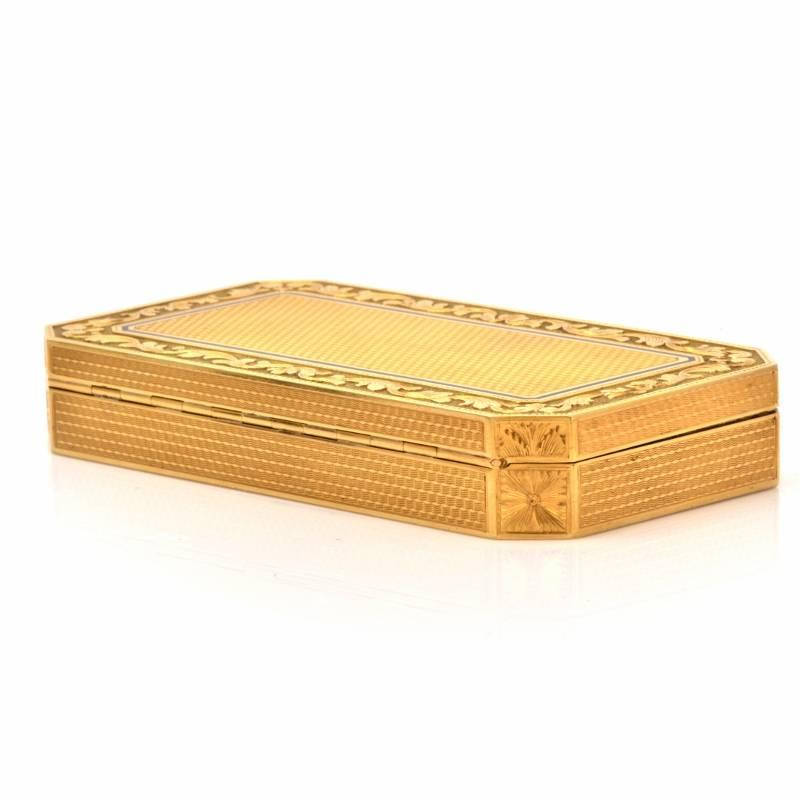 Antique Blue Enamel Gold Box 1