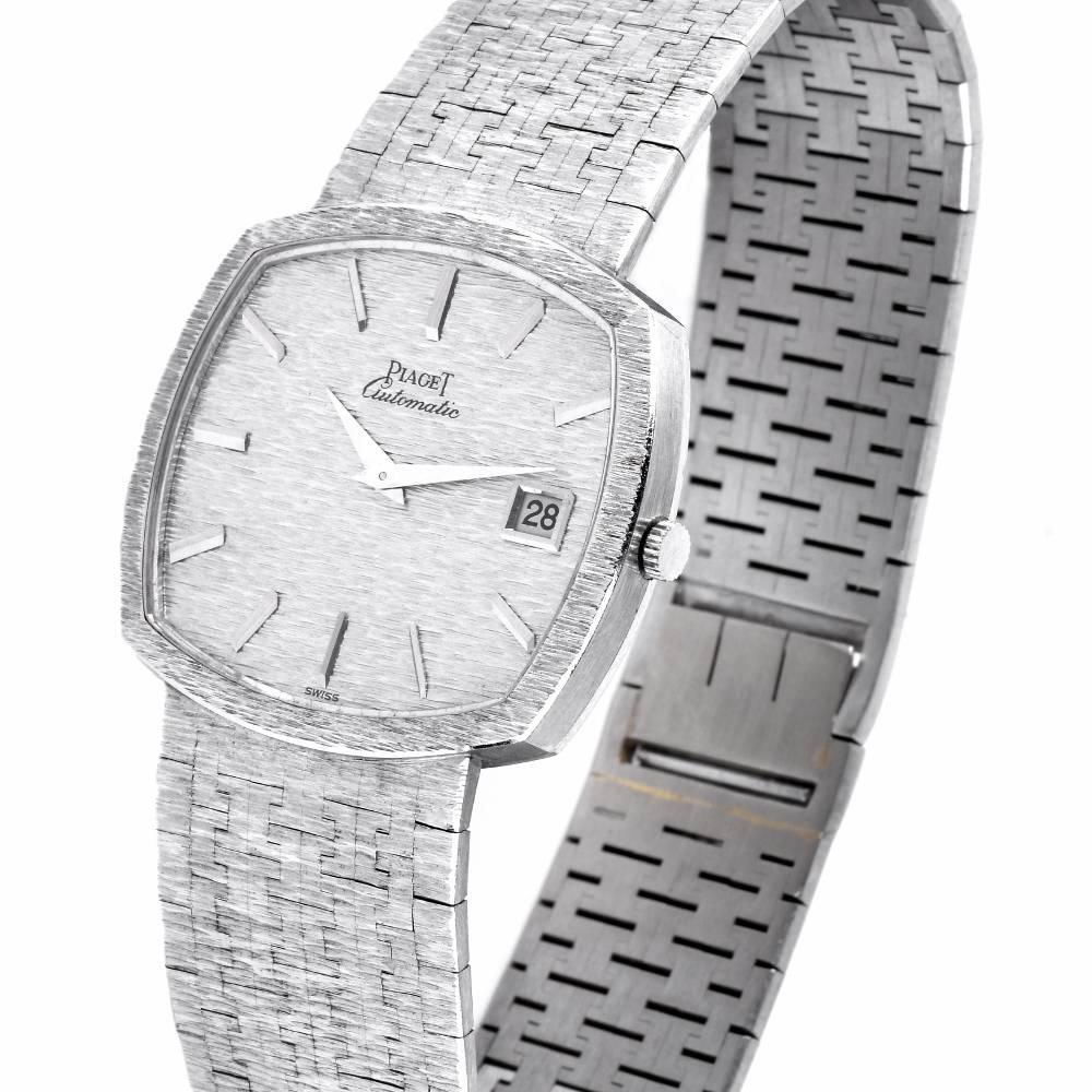 Piaget White Gold Date Automatic Dress Wristwatch