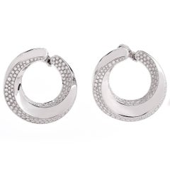 Chopard Large Hoop Diamond Earrings