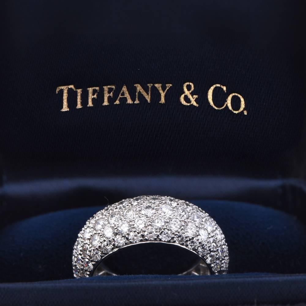 Tiffany & Co. Etoile Five-Row Pave Diamonds Eternity Ring in Platinum 1