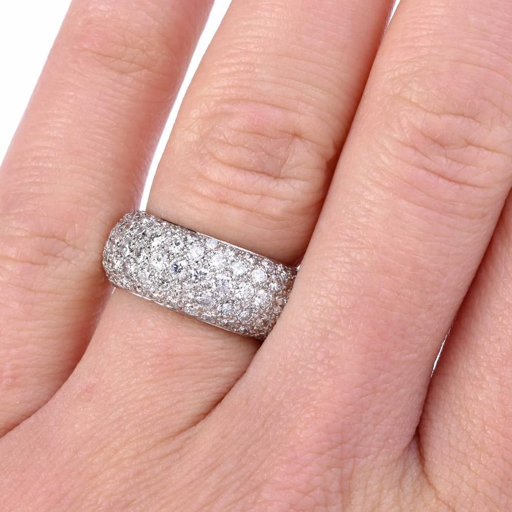 Tiffany & Co. Etoile Five-Row Pave Diamonds Eternity Ring in Platinum 2