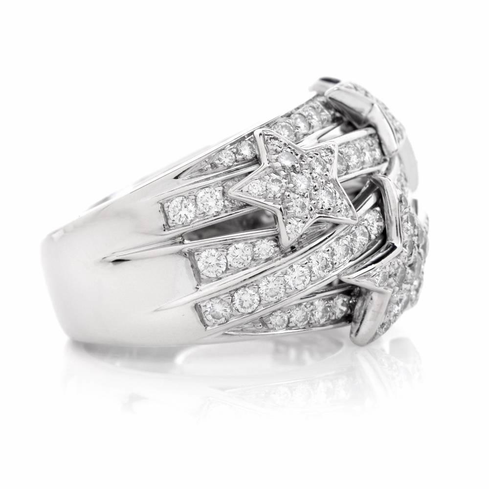 Women's Chanel Comète Collection Stars Diamond Cocktail Ring