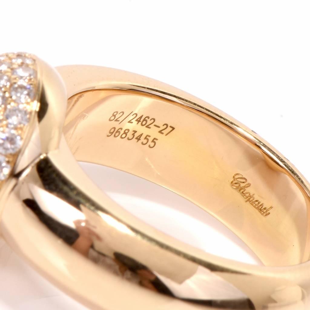 21st Century Chopard Sapphire Diamond Yellow Gold Love Ring Ref. 9683455 1