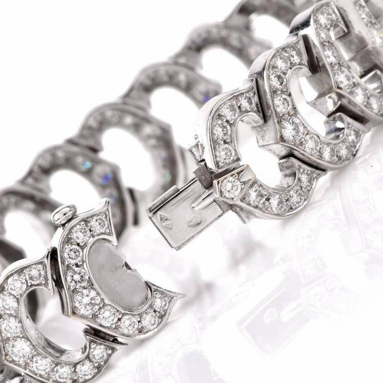 Cartier 'C De Cartier Französisches Diamant-Goldarmband (Art déco) im Angebot