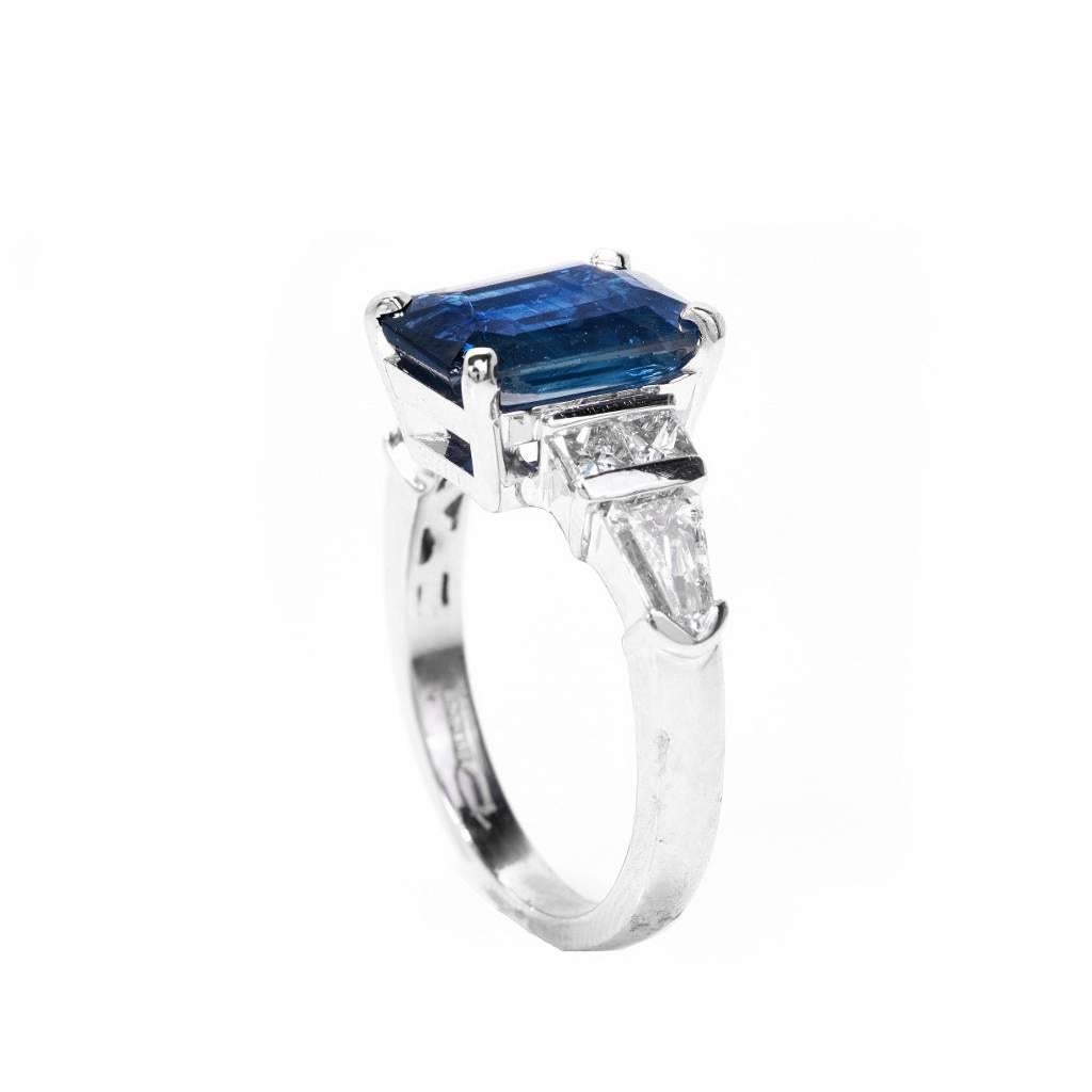 Women's Daussi Ceylon 4.99 Sapphire Diamond Platinum Ring