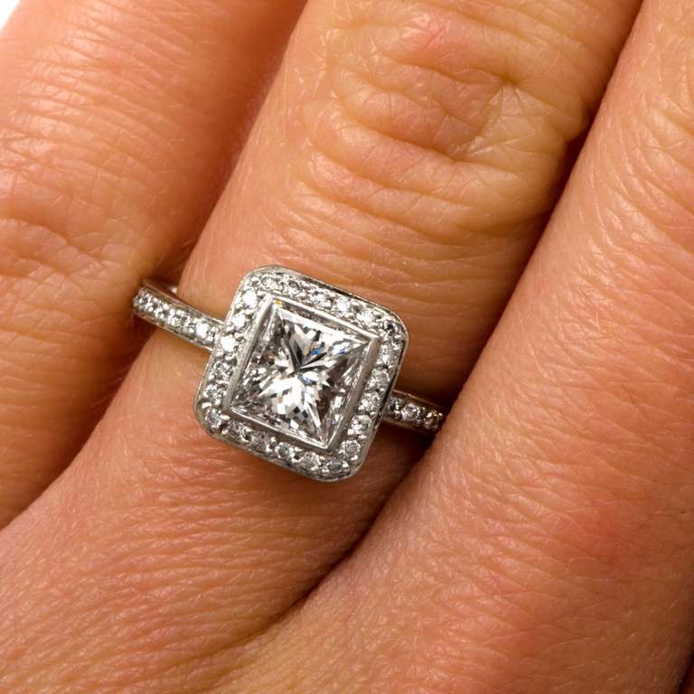 Ritani GIA Certified Princess-cut Diamond Platinum Engagement Ring 2