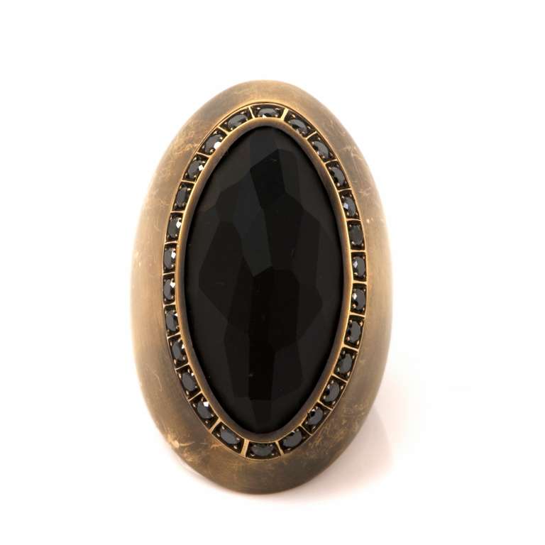 obsidian opal ring