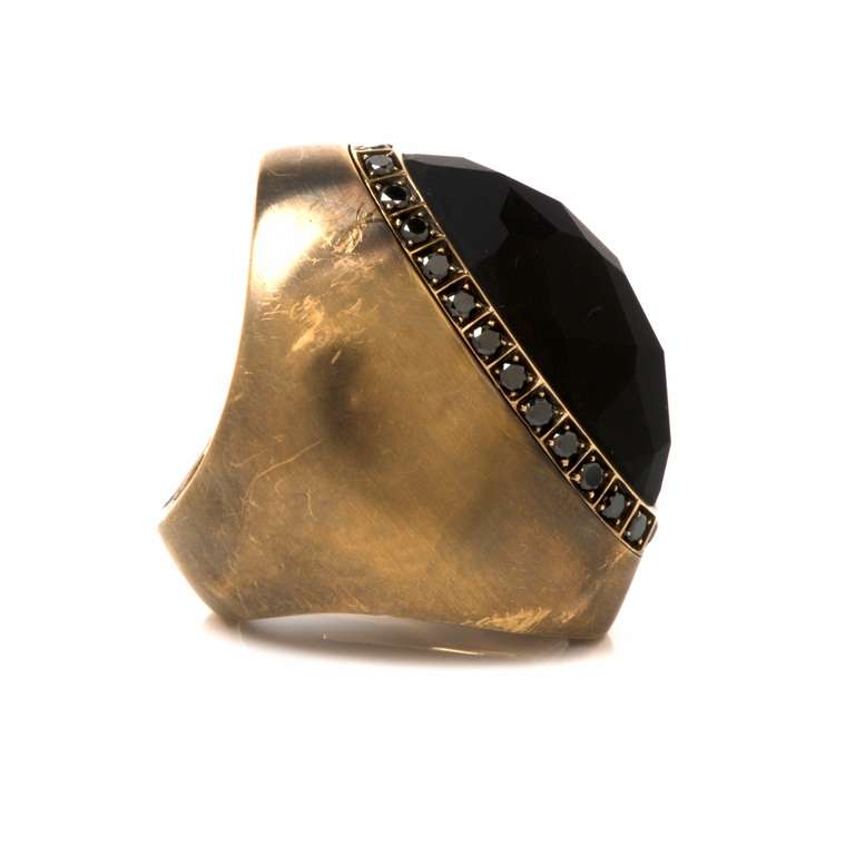 obsidian gold ring