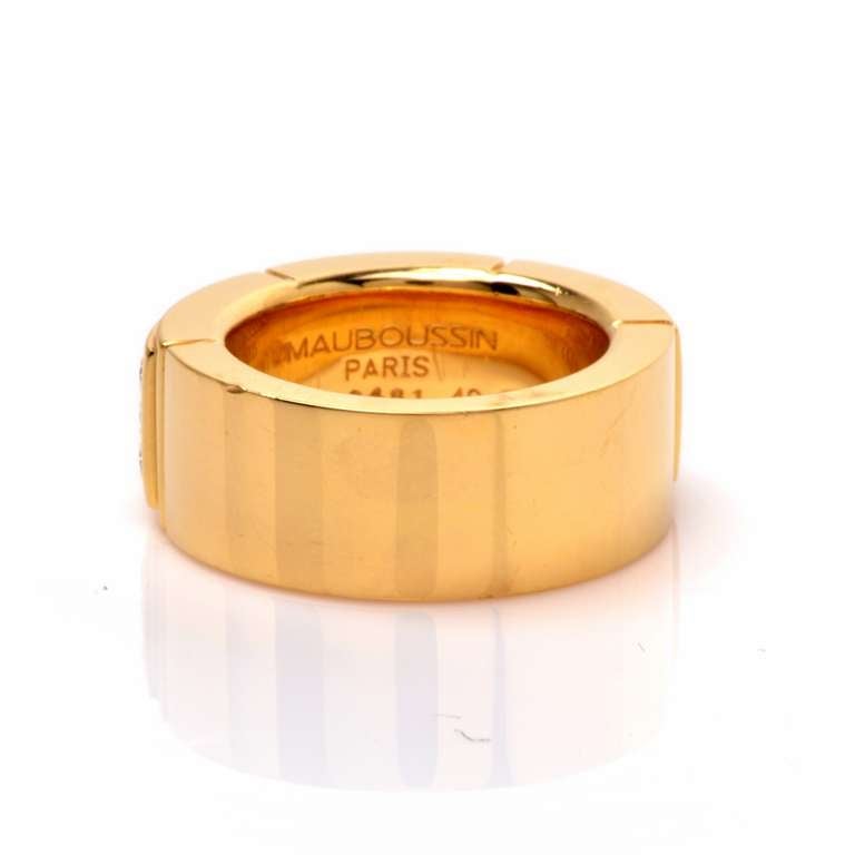 Mauboussin Pave Diamond Gold Ring 1