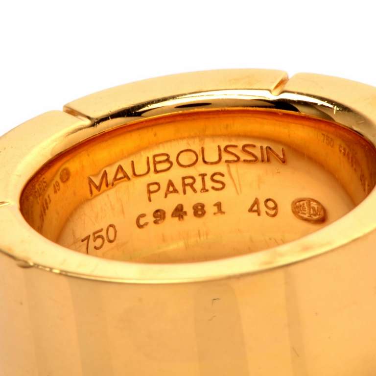 Mauboussin Pave Diamond Gold Ring 2