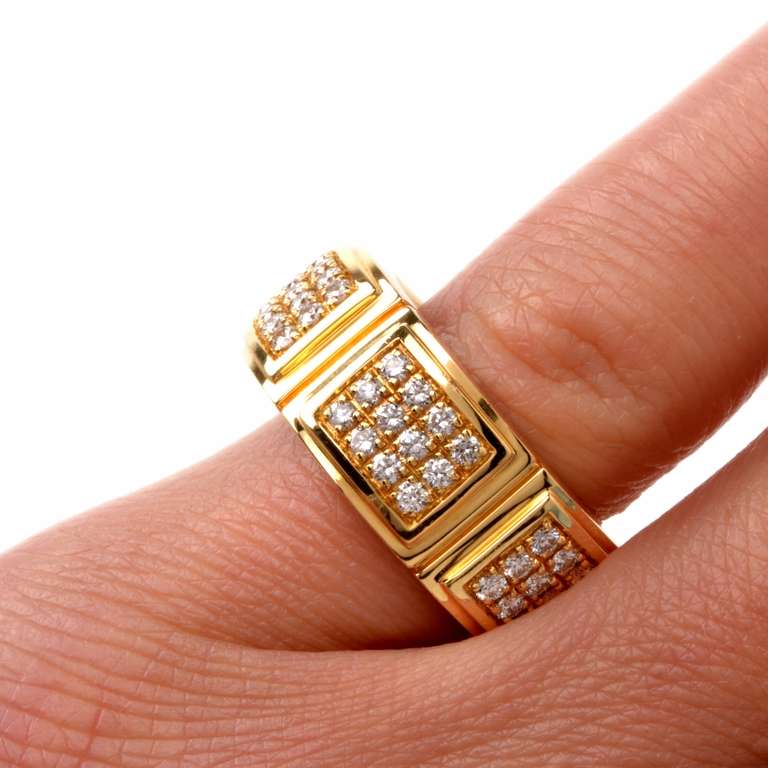 Mauboussin Pave Diamond Gold Ring 3