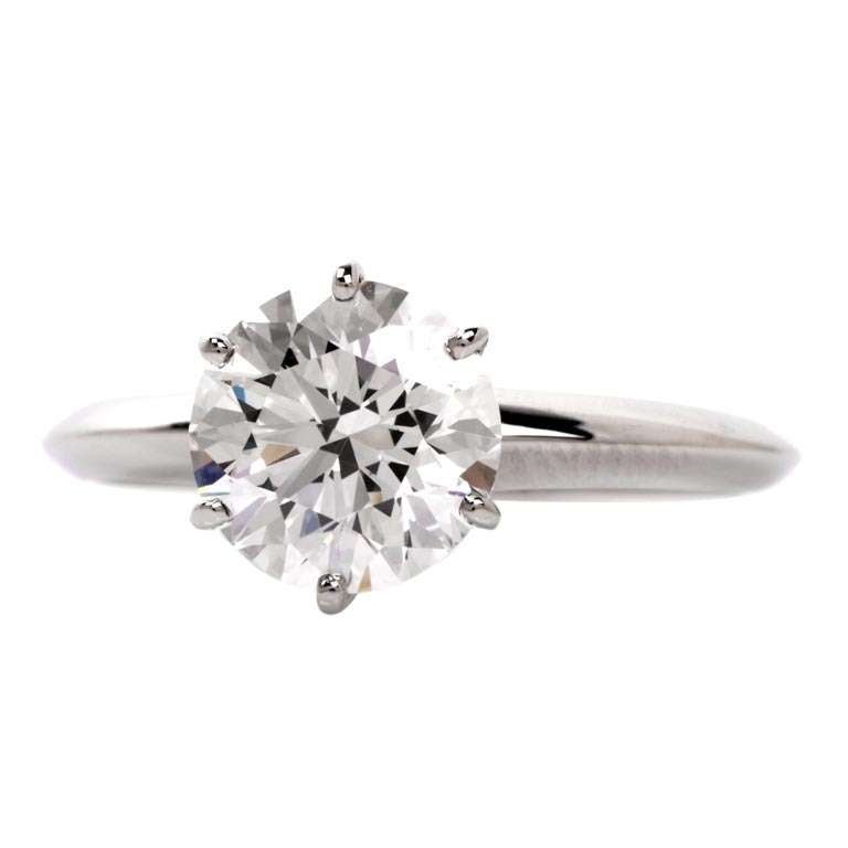 Tiffany & Co. Diamond Solitare Platinum Engagement Ring