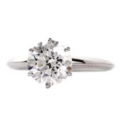 Tiffany & Co. Diamond Solitare Platinum Engagement Ring
