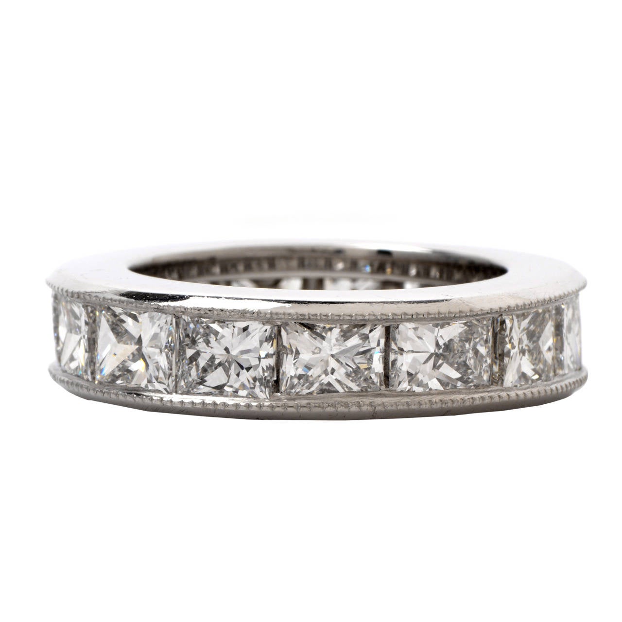 Princess-Cut Diamond Platinum Eternity Band