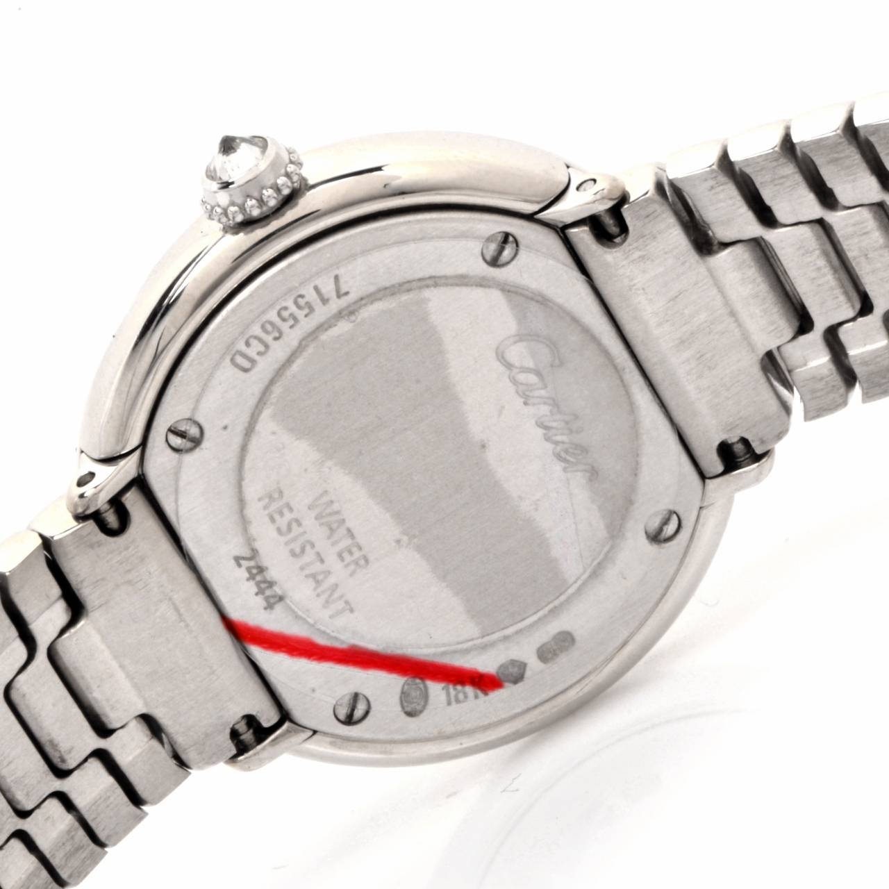 Cartier Lady's White Gold Diamond Trinity Quartz Wristwatch Ref 2444 3
