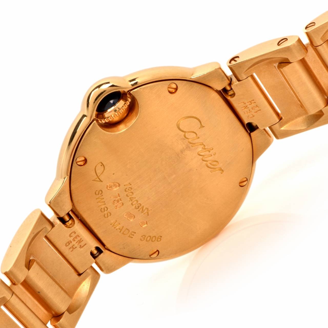 Cartier Lady's Yellow Gold Diamond Ballon Bleu Quartz Wristwatch Ref WE9002Z3 1