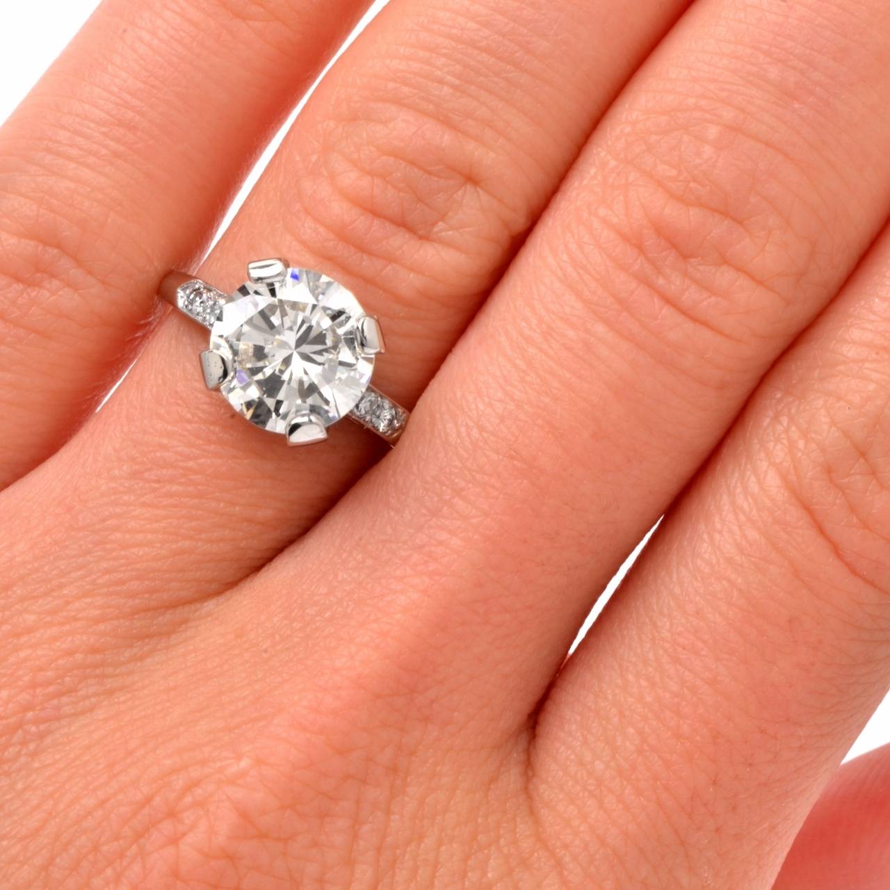 Diamond Platinum Engagement Ring 3