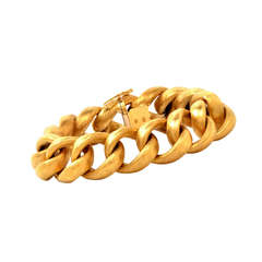 European Heavy Gold Link Bracelet