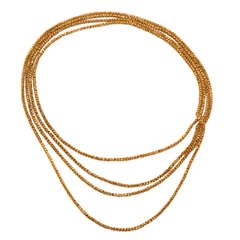 Gold 74" Long Chain Necklace