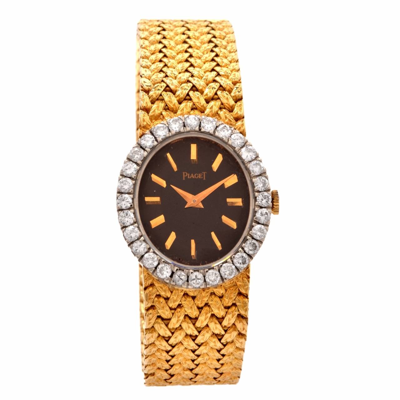 Piaget Lady's Yellow Gold Diamond Wristwatch In Excellent Condition In Miami, FL
