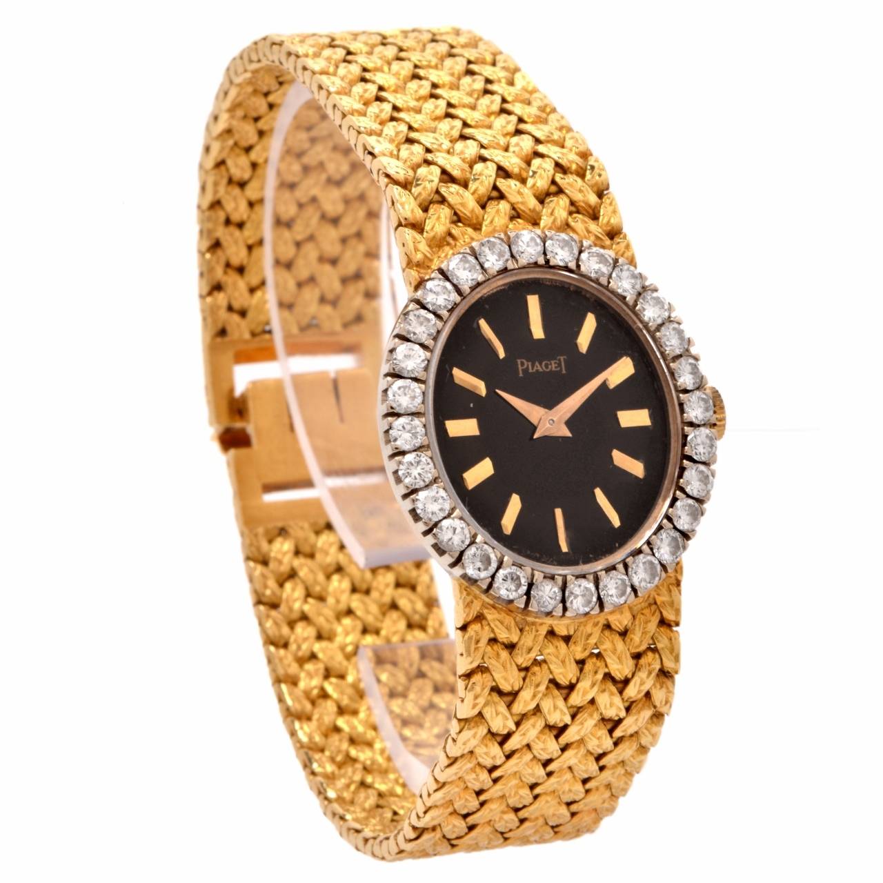 Women's Piaget Lady's Yellow Gold Diamond Wristwatch
