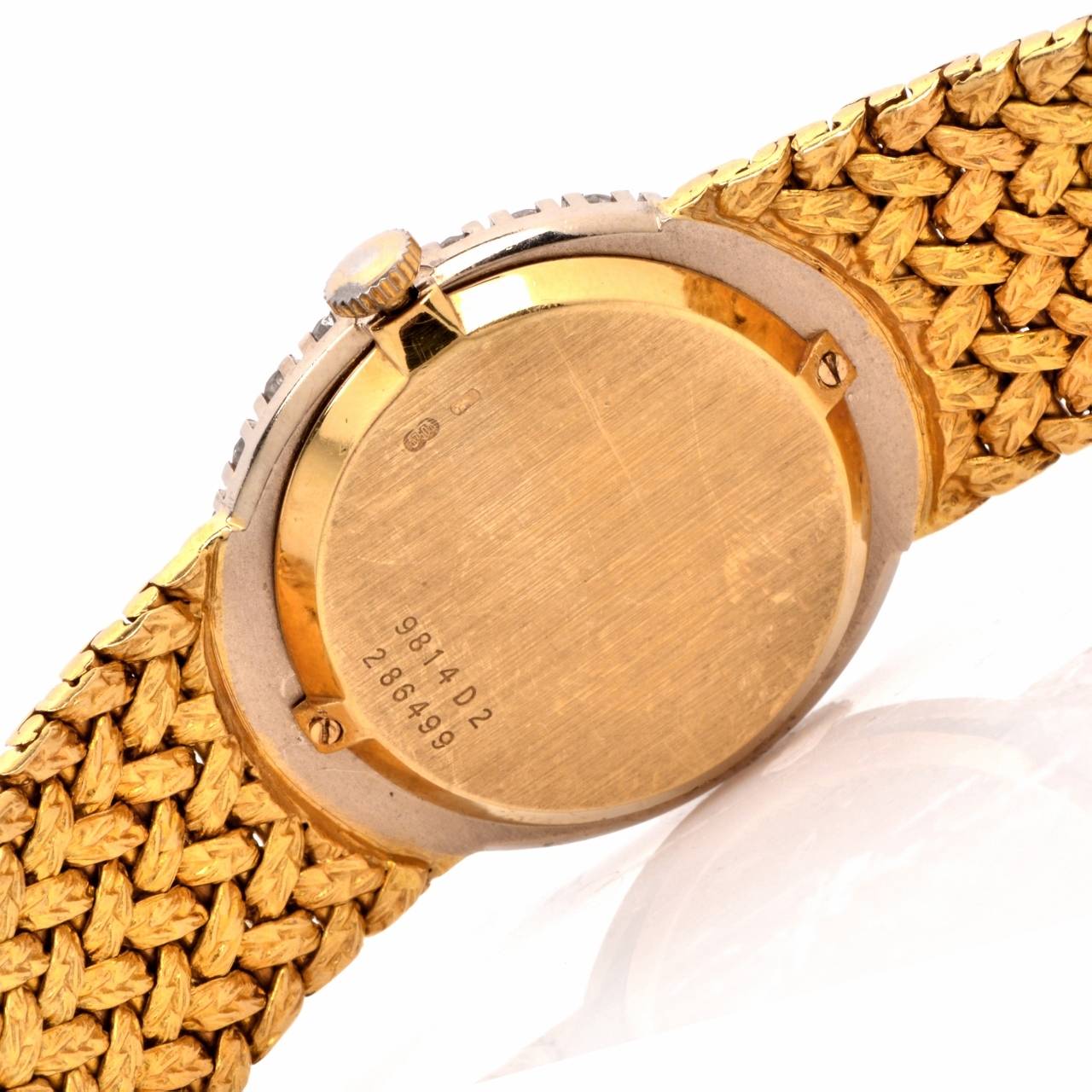 Piaget Lady's Yellow Gold Diamond Wristwatch 1