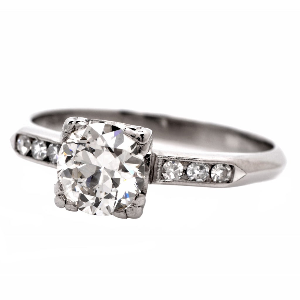 1.02 Carat Diamond Platinum Engagement Ring