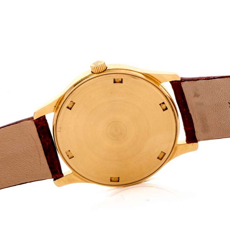 Patek Philippe Yellow Gold Calatrava Wristwatch with Date Ref 3998J circa 2000s 1