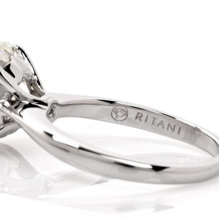 Diamond Platinum Solitaire Engagement Ring 1