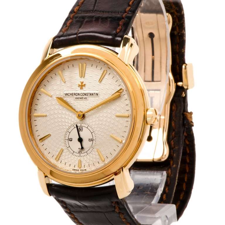 Vacheron Constantin 18k yellow gold Malte Grande Classique wristwatch, Ref. 81000/000J-8975, circa 2000s, with a silvered dial, yellow gold hands and applied hour markers, subsidiary seconds.

Brand:	Vacheron Constantin
Series:	Malte Grande