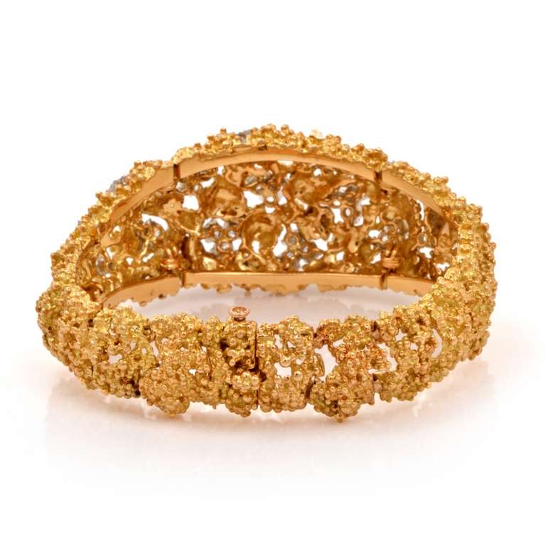 Boucheron Diamond Nugget Gold Bracelet 2
