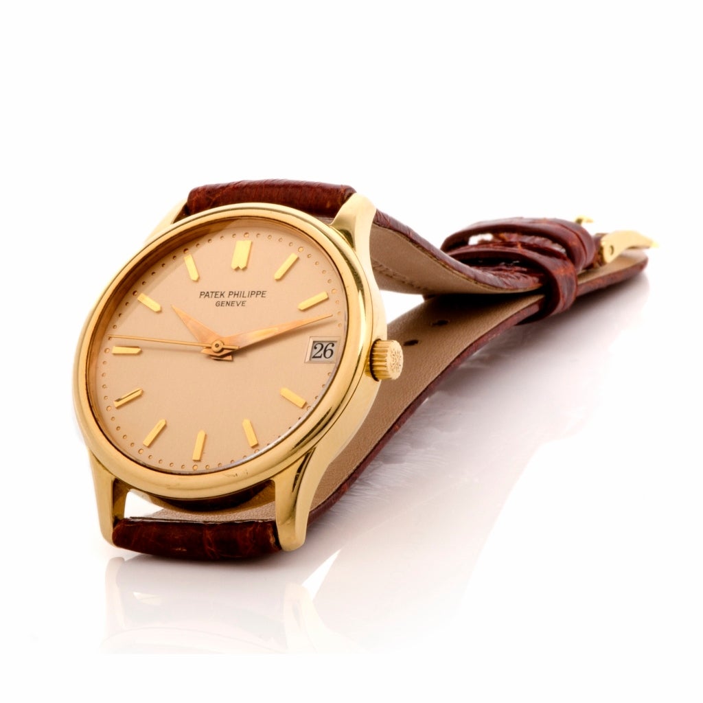 Men's Patek Philippe Yellow Gold Calatrava Wristwatch Ref 3998