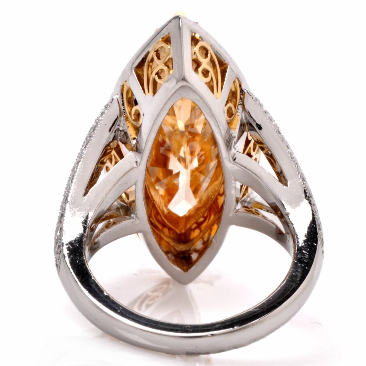 8.18 Carat GIA Cert Natural Fancy Brown Yellow Diamond Engagement Cocktail Ring