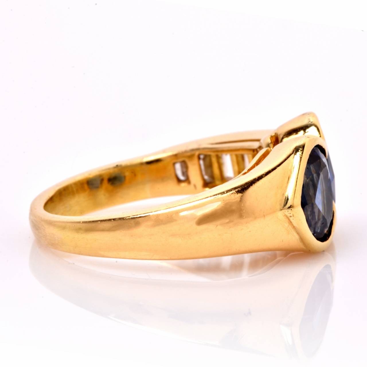 Van Cleef & Arpels Sapphire Diamond Gold Heart Ring 1