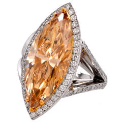 8.18 Carat GIA Cert Natural Fancy Brown Yellow Diamond Engagement Cocktail Ring