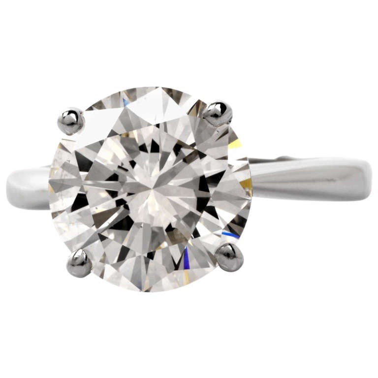 Diamond Platinum Solitaire Engagement Ring