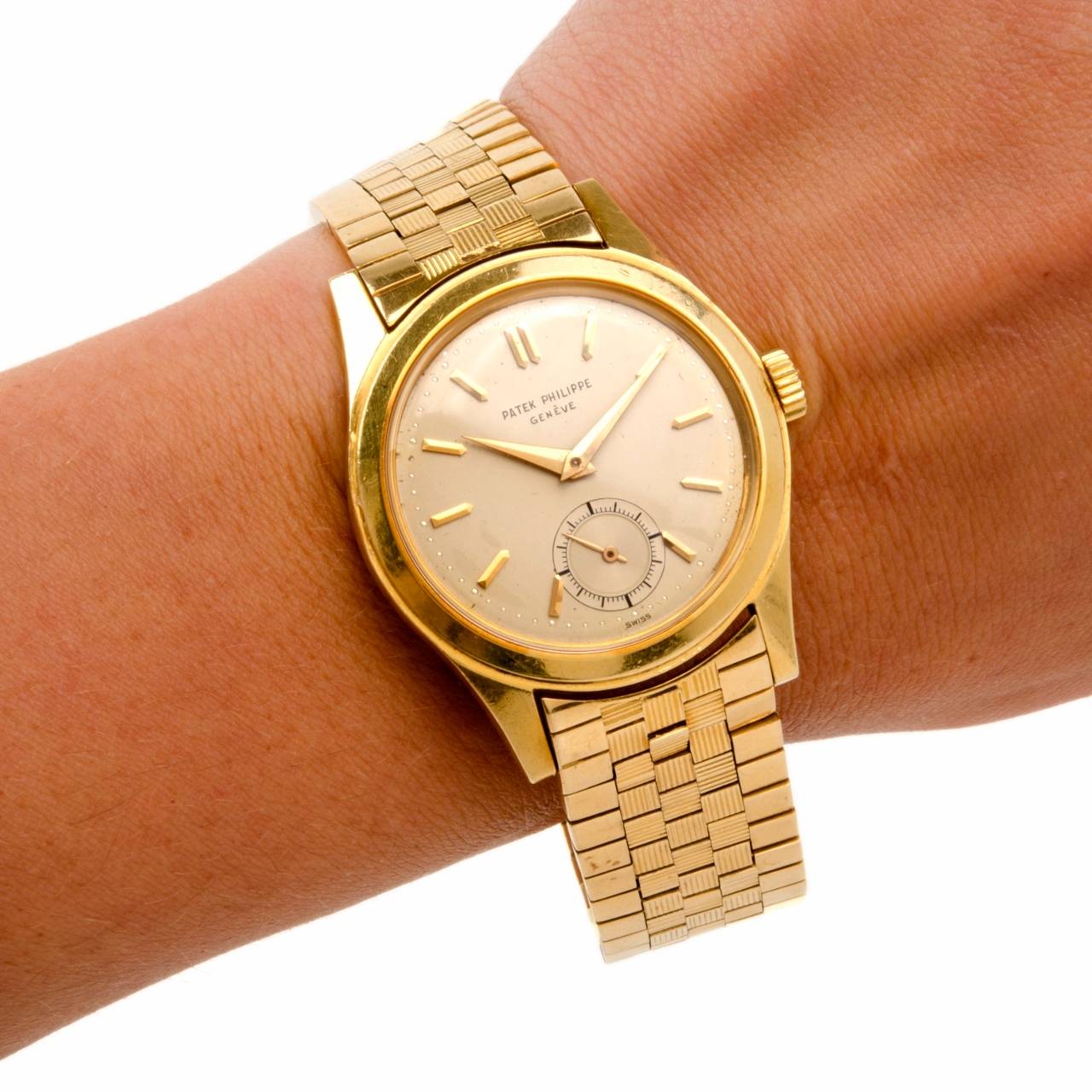 Patek Philippe Yellow Gold Bracelet Wristwatch Ref 2483 3